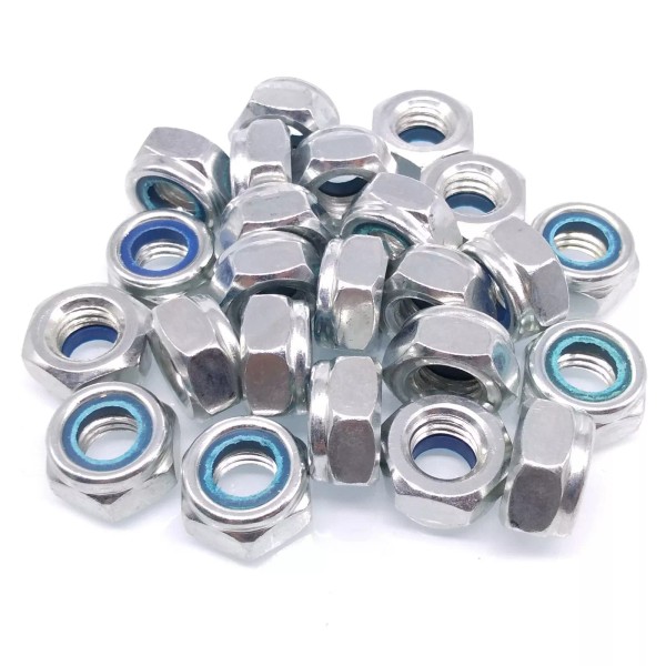 Unbranded 50x M10 x 1.5mm Self-Locking Nylon Insert Hex Nuts