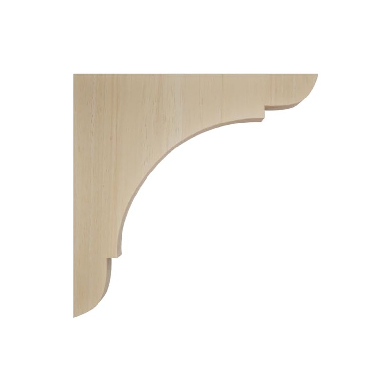 Ekena Millwork BKTW01X08X08OLRW Medium Olympic Wood Wood Brackets, 1 3/4"W