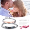 Cupimatch 2pcs CZ His and Hers Couple Bracelets Set, Adjustable