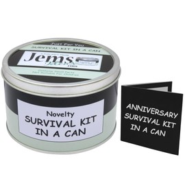 Anniversary Survival Kit in a Can – Fun Novelty Gift for Her – Unique Anniversary Present for Wife, Girlfriend, Fiancée or Partner – Keepsake Gift Box – Cute & Funny Gift Idea for Women (Black/Mint)
