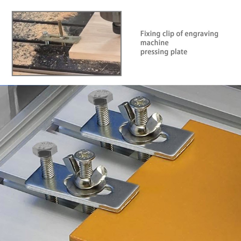 ECSiNG 8PCS T-Nut Compressor Clamps Kit Adjustable T-Track Mini Hold