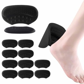 6 Pairs Anti-Slip Heel Grips, Thick Liners & Fillers for Half-Size Too Big or Loose Shoes, Heel Cushion Inserts, Heel Pads to Prevent Heel Slipping Out, Rubbing and Blisters(12PCS,6mm)