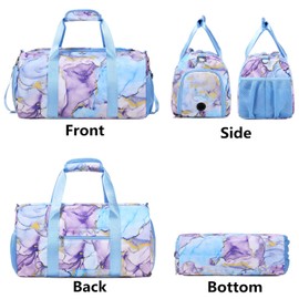 Kids Overnight Bag Travel Bags for Kids Dance Bags for Girls Duffle Bags for Girls Sports Bag with Shoe Compartment