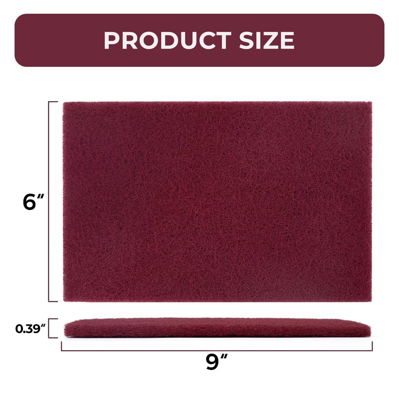 Shawya Maroon Scuff Pad 10 PCS 6" X 9" 320
