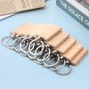 100 Pcs Wooden Keychain Blanks Bulk Rectangle Keychain Blanks