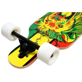 Krown Rasta Freestyle Elite Complete Longboard, 9.25x36-Inch