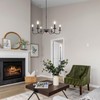 Cunfash 6-Light Black Chandelier for Dining Room, Farmhouse Industrial Chandelier