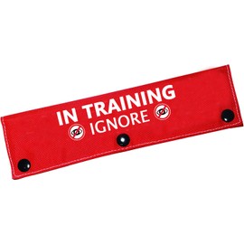Funny Dog Leash Sleeve Have in Training Ignore Dog Leash Wrap Wrap Alert Hanging ID Patch Tag Pet Birthday Gift(Training Ignore-Sleeve)