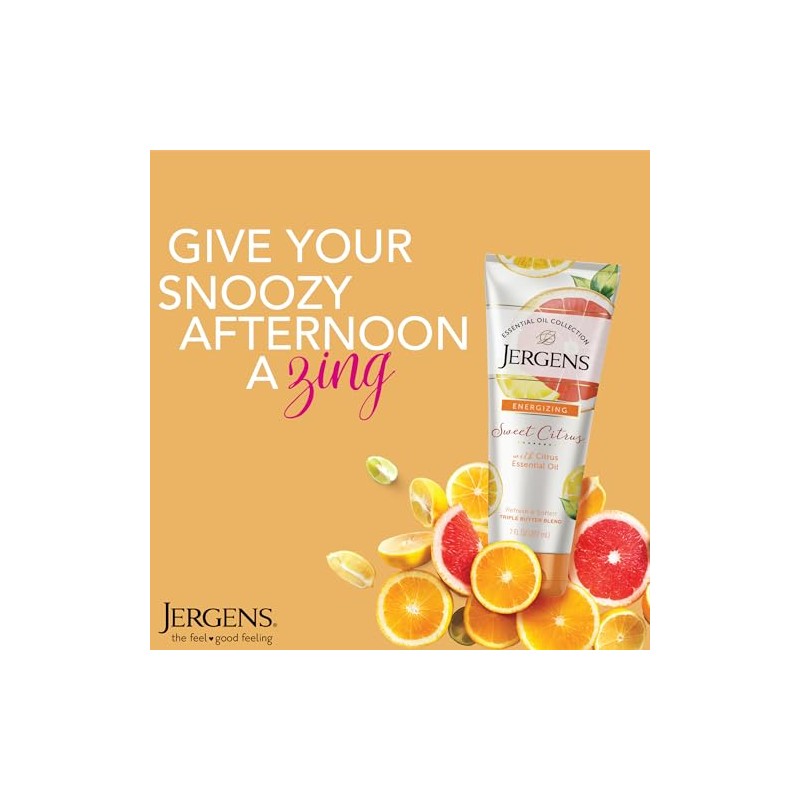 Jergens Sweet Citrus Body Butter Moisturizer, 7 Ounce Lotion, with
