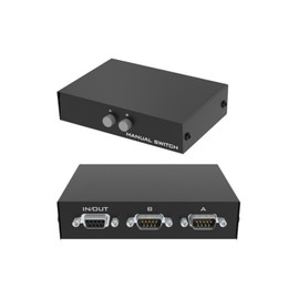 Serial DB9 Pin RS232 Switcher Sharer Splitter 2 in 1 Out 1 in 2 Out Bi Directional Interchange（1 Host at a time） 2 Computer Host laptops Sharing Monitoring or Hard Disk