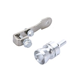 Turbo Sound Whistle Exhaust Pipe Tailpipe Blow-off Valve Aluminum Silver 11.5×3.5cm XL BBZY
