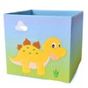 TE-Trend Dinosaur Motif Yellow Shelf Storage Box Children's Room Folding