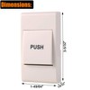 HWMATE White Plastic Door Exit Push Button Panel with NO/NC/COM