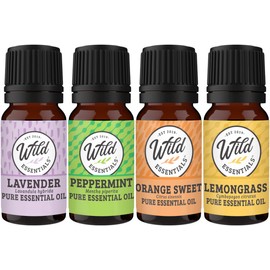 Wild Essentials Dolphin Enamel Aromatherapy Car Vent Air Freshener Essential Oil Diffuser with Vent Clip 8 Color Pads 100% Pure Essential Oils (Lavender, Peppermint, Lemongrass, Orange) Gift Set