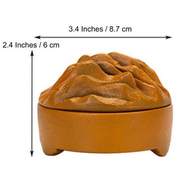 MIUPOO Ceramic Incense Holder and Burner with Insulation use for Coil Incense or Sage Incense Cones,Insence-Stick Holder for Yoga Spa and Meditation Anti Scald,Yellow