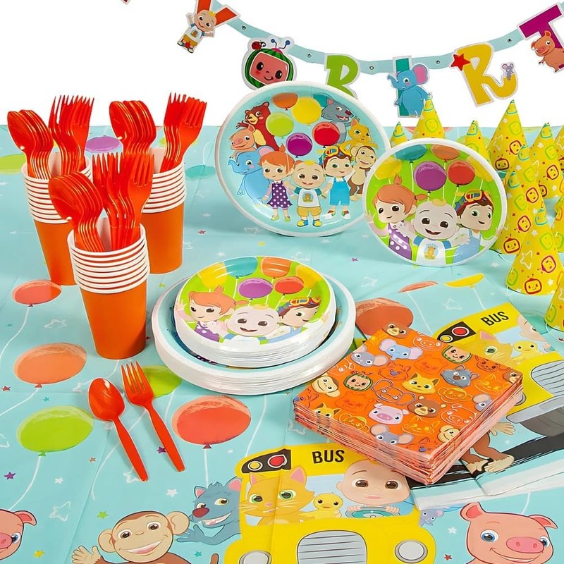 Cocomelon Round Dinner Plates- 9" I Pack of 8