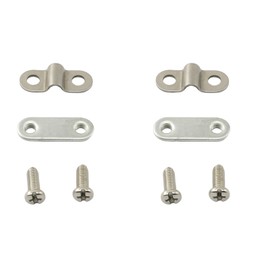 PZRT 4 Sets Bicycle Mudguard Leg Fixing Plate Stainless Steel Leg Fixing Clamp with Slot Plate Screws for Fixing Bicycle Fender Support Pole