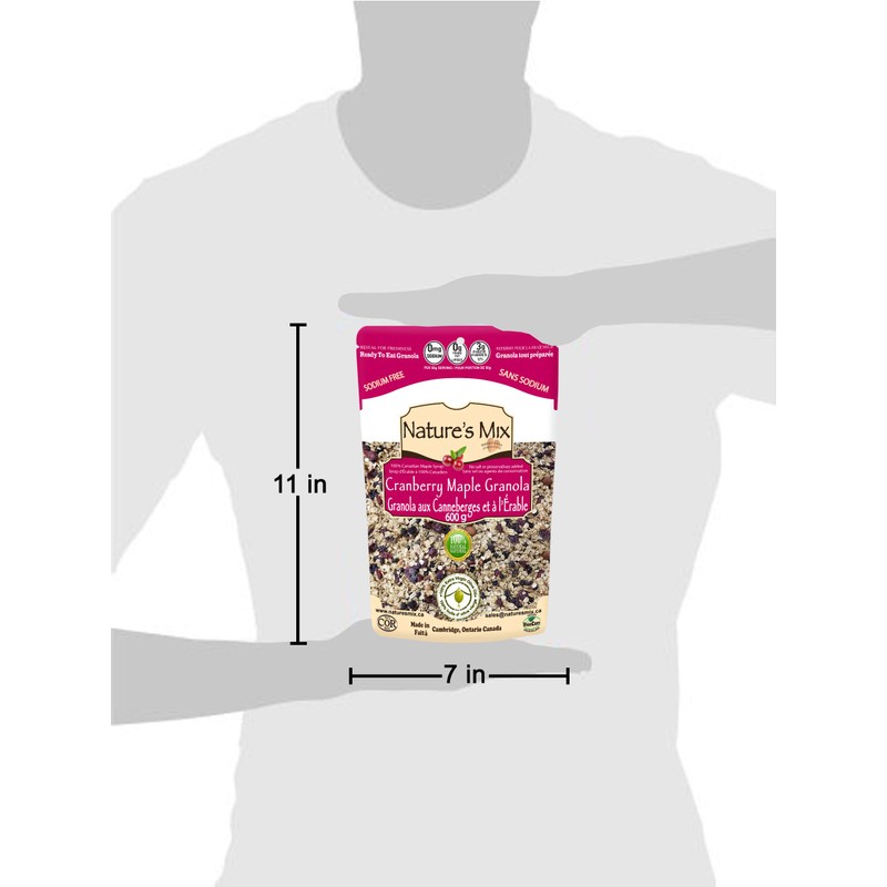 Nature's Mix Cranberry Maple Granola - Canadian Locally Made, Cranberry