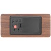 Wireless Charging Clock Digital LED Electronic Alarm Rectangular Wooden Bedside