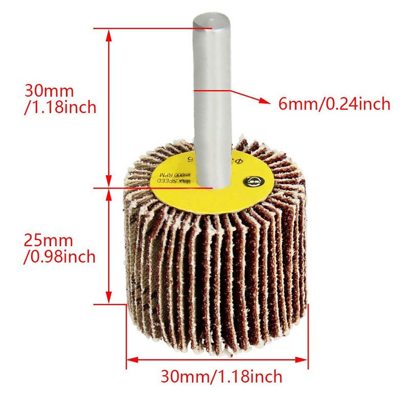Utoolmart 80 Grits Flap Wheels, Abrasive Wheel 30mm Sanding Wheel