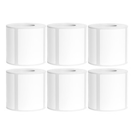 SUPVAN KATASYMBOL T50M Pro Label Tape Paper, Waterproof Labels for Home, School, Office, 40 mm x 30 mm, 250 Labels/Roll (White) 6 Pack