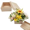 Anktily Unfinished Wooden Crates with Top Lids, 12 x 12