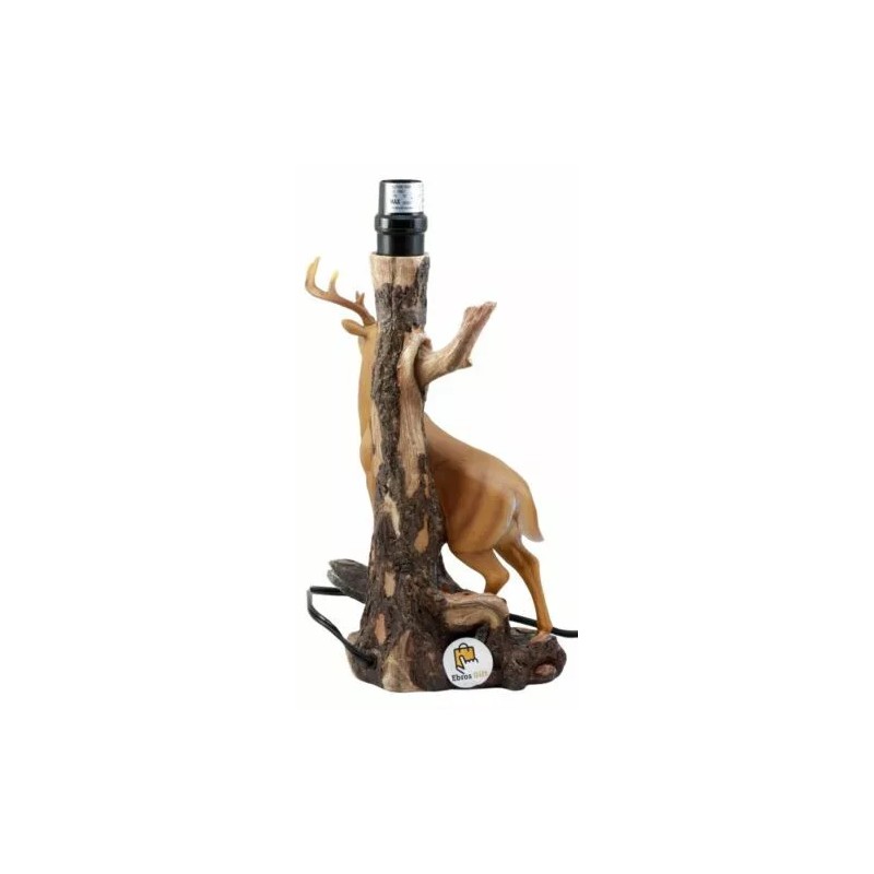 Ebros 12 Point Whitetail Deer Buck Desktop Table Lamp With