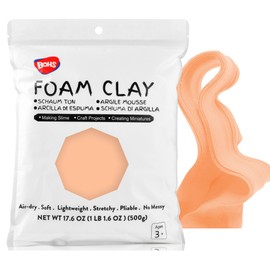BOHS Peach Colour Slime and Foam Modelling Clay Air Dry Preschool Arts and Crafts 1.1lb 500g
