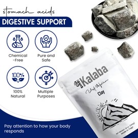 Cuisine228 Natural Edible Clay, Kalaba – 100% Natural, Chemical-Free Detox Kaolin – Calaba, Marble Chalk 16oz| Made in Togo