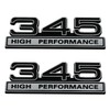 2pcs 345 5.7 Liter High Performance Engine Emblems Badge 3D