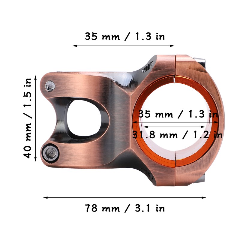 Mountain Bike Short Handlebar Stem 0 Degree Hollow Aluminum Alloy