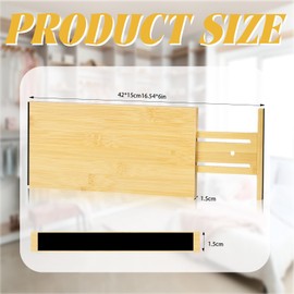 15.6 x 6 Inches Bamboo Drawer Dividers Adjustable Drawer Dividers Expandable Drawer Organization Separators for Kitchen Dresser Bathroom Bedroom Desk