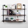 MBQQ Industrial Retro Pipe Shelf 44in 3 Tier Wall Mounted,Rustic