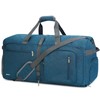 WANDF Travel Duffle Bag 65L Shoes Compartment Foldable Overnight Weekender