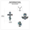 ONEFINITY Orthodox Cross Necklace 925 Sterling Silver Crucifix Abalone Shell