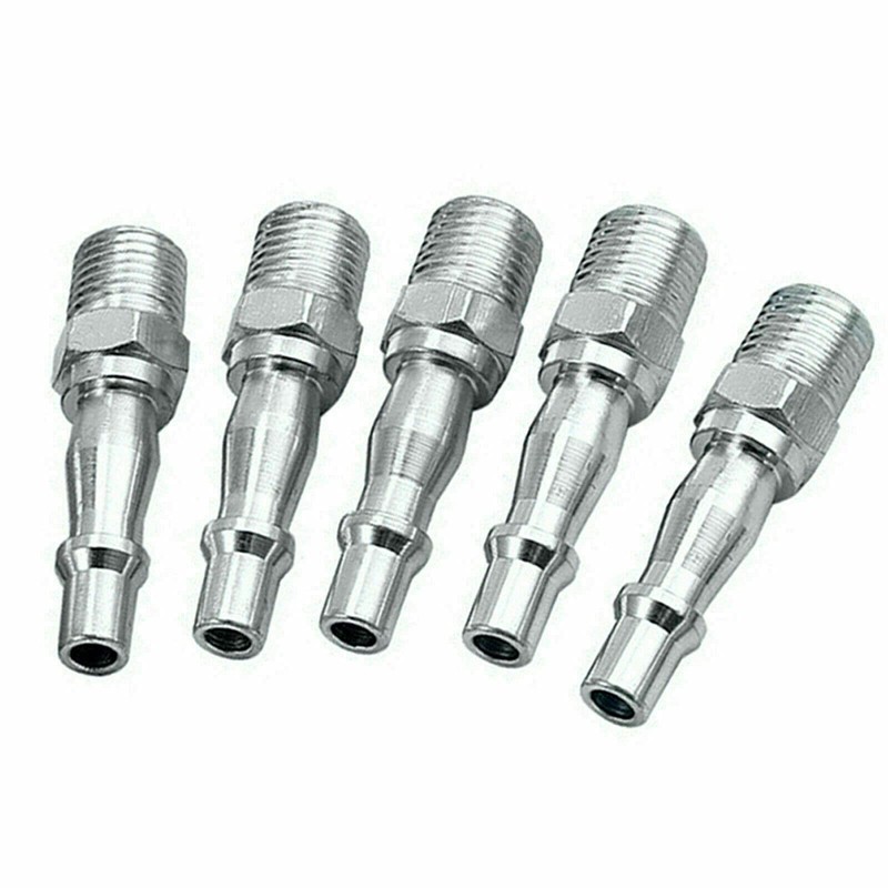 10 Pcs Air Line Connectors - 1/4" BSP Stainless Steel