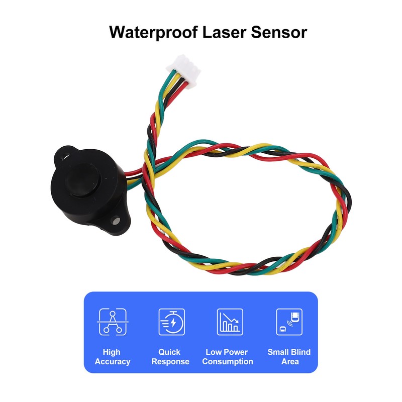 Laser Ranging Sensor Small Blind Area Quick Response IP67 Waterproof