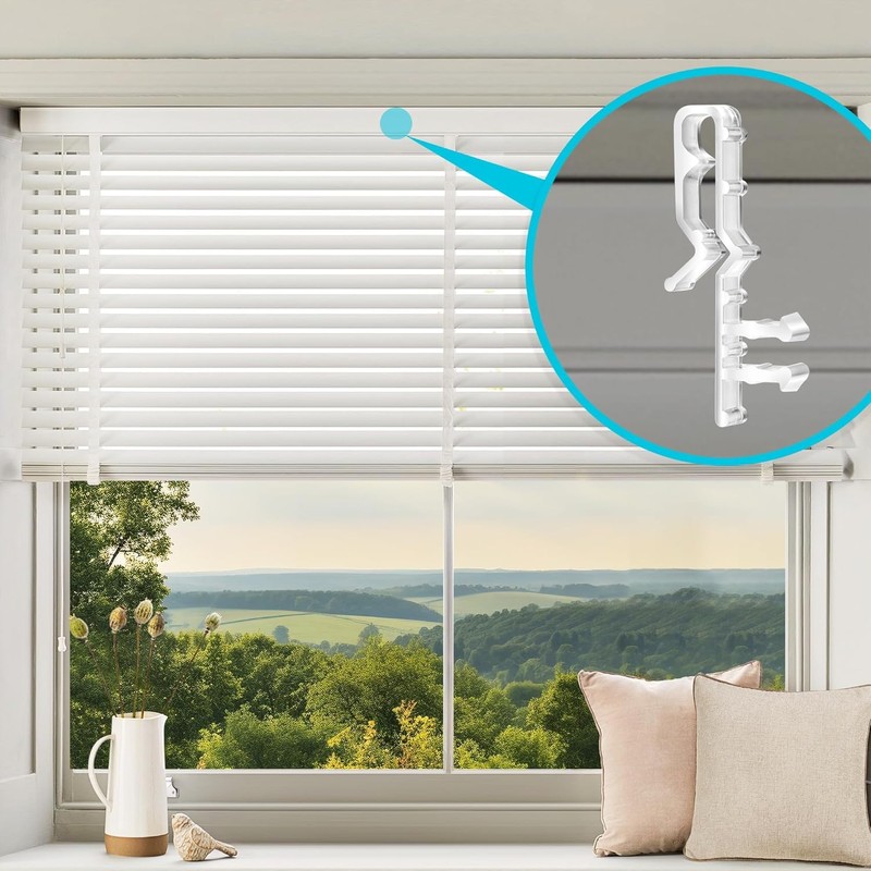 Hidden Channel Valance Clips, 12Pcs Clear Plastic Hidden Clips,Hidden Blind