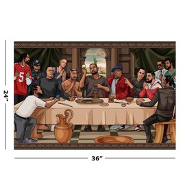 The Last Supper of HipHop - Music Poster (Tupac Shakur, Dr. Dre, Snoop Dogg, Jay-Z, Eminem, Notorious B.I.G...) (Size: 36" x 24")