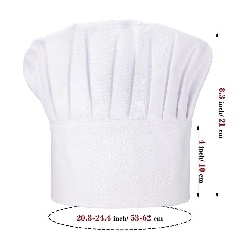 CRJHNS Chef Apron and Hat set, Chef Hat with Hook