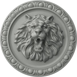 Ekena Millwork ROS08X08LI Lion Rosette, 7 3/4"OD x 2"P, Primed