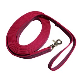 DOGS and MORE - Rubberised Recall Lead / Search Lead / Field Lead with Reflective Strips => 5 Metres (with Hand Strap) - Orange, Blue or Purple