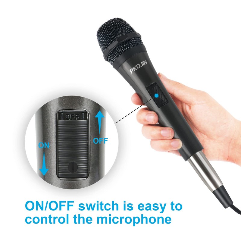 PKOJIN Dynamic Karaoke Microphone for Singing, Vocal Wired Microphone for