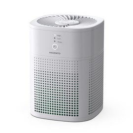 MORENTO Air Purifiers for Bedroom, HEPA Filter for Smoke, Pet Dander with Fragrance Sponge, Small Air Purifier with Sleep Mode, HY1800, White, 1 Pack