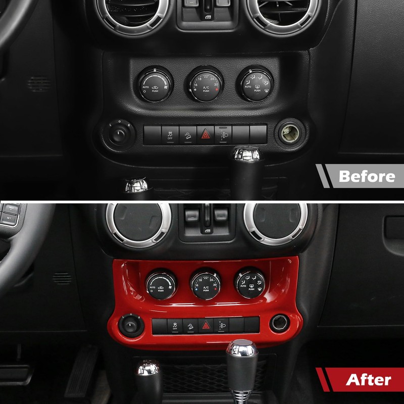 RT-TCZ para Wrangler JK central Dash AC interruptor cubierta bisel