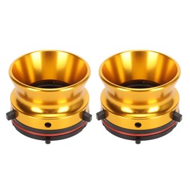 1 Pair Nab Hub Adapters, 10 Inch Aluminum Alloy Nab Hub Adapter Reel to Reel Opener Nab Reel Hub Adaptors for ReVox for Akai for Teac (Gold)