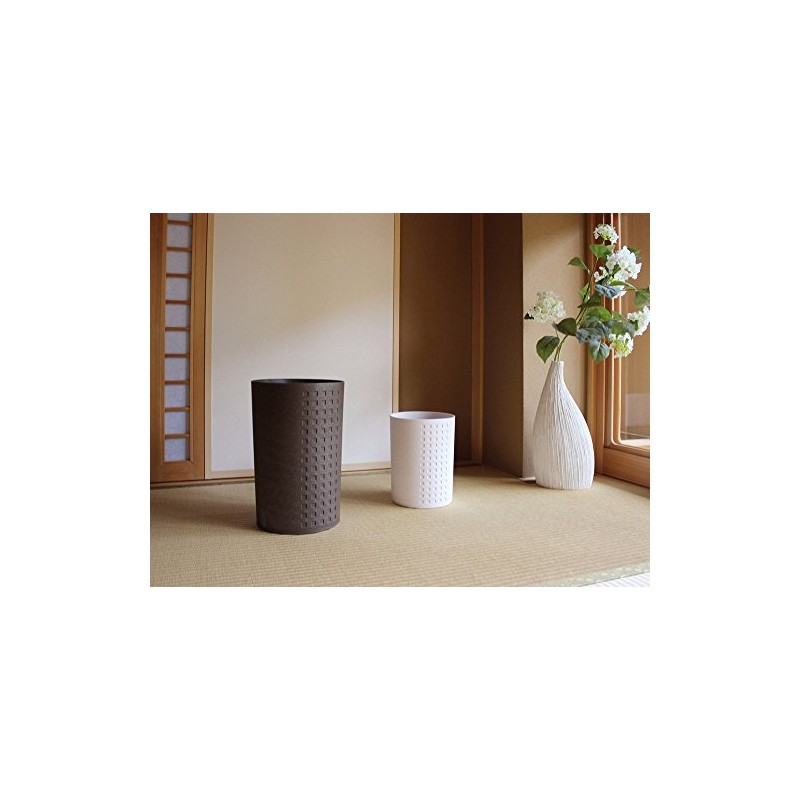 八幡化成 ダストボックス way-be Koiki modern(コイキ モダン) 丸型小 4.5L ホワイト