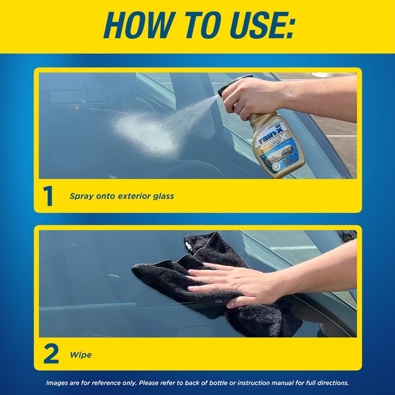 Rain-X 630178 Cerami-X Glass Cleaner + Water Repellent, 16oz -