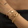JWICOS Gold Boho Bangle Bracelets for Women and Girls Cuban