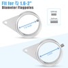 BONWIN 2" Large Flag Pole Rings, 2 Pcs Aluminum Alloy